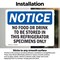 Signmission No Food Or Drinks To Be Stored In This Refrigerator, 7 in W x Rectangle, Vinyl Decal OS-2PACK-NS-D-57-L-14620 - alternate 3
